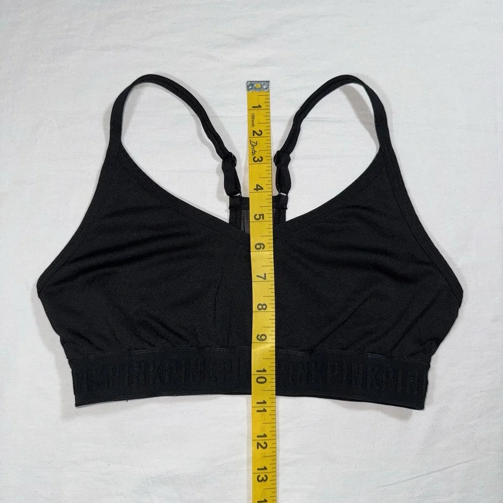 Victoria's Secret PINK Ultimate‎ Sports Bra Black Athleisure Racerback Size M